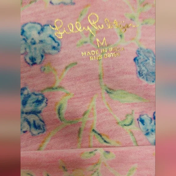 Lilly Pulitzer Pink Dress with Blue and Yellow Floral Design - Picture 5 of 5